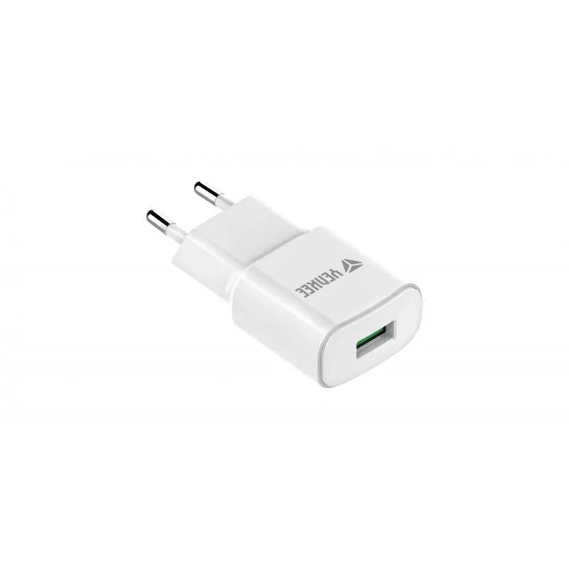USB sienas lādētājs YENKEE YAC 2023WH 18W 3A Quick Charge 3.0