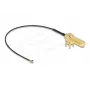 DeLOCK Antenas kabelis SMA 90° PCB ligzda caurlaides koaksiālais kabelis 0,15 m I-PEX MHF1 Melns Zelts