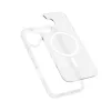 Crong hibrīda matēts magnētiskais MagSafe futrālis iPhone 17 — caurspīdīgi balts, PC+TPU