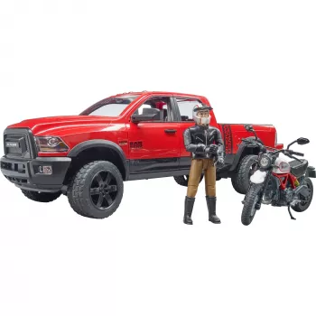 Dodge RAM 2500 Power Wagon ar piekabi un motociklu Ducati 02502 BRUDER