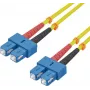 Šķiedru optikas savienotājkabelis helos 216668 9/125µm OS2 SC-SC duplekss 15m