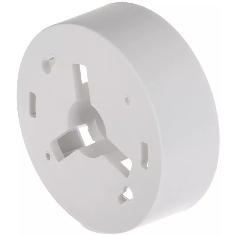 Sadales kārba Hikvision DS-1280ZJ-PT3 — balta, universāls stiprinājums, Ø12 cm, augstums 40,5 mm, maksimālā slodze 2 kg