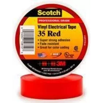 3M Scotch™ 35 SCOTCH35-19X20RD izolācijas lente Scotch® 35 sarkana (G x P) 20 m x 19 mm 1 gab. (SCOTCH35-19X20RD)