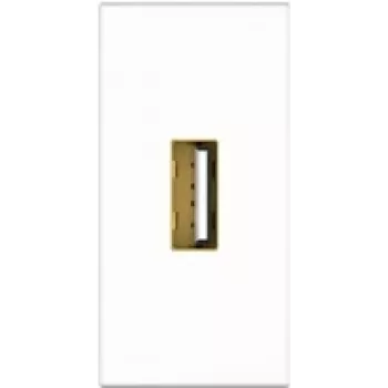 Kindermann Konnect flex 45 click - Modulares Faceplate-Snap-In - USB 2.0 Type A - Balts, RAL 9010