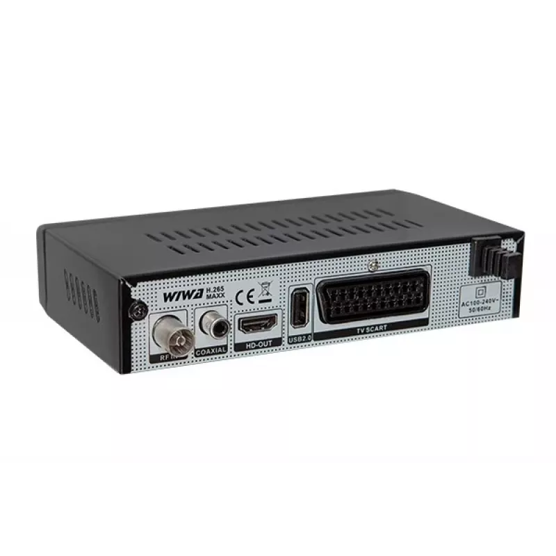 TV uztvērējs WIWA H.265 MAXX — DVB-T / DVB-T2 digitālais uztvērējs ar H.265 (HEVC) atbalstu