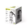 Moka katls Maestro MR-1660-9, plīts virsmas kafijas automāts 6 tasītēm, melns