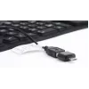 Silikona tastatūra USB+PS/2 melna