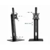 Gembird MS-D1-01 Monitora galda statīvs, regulējams augstums, melns