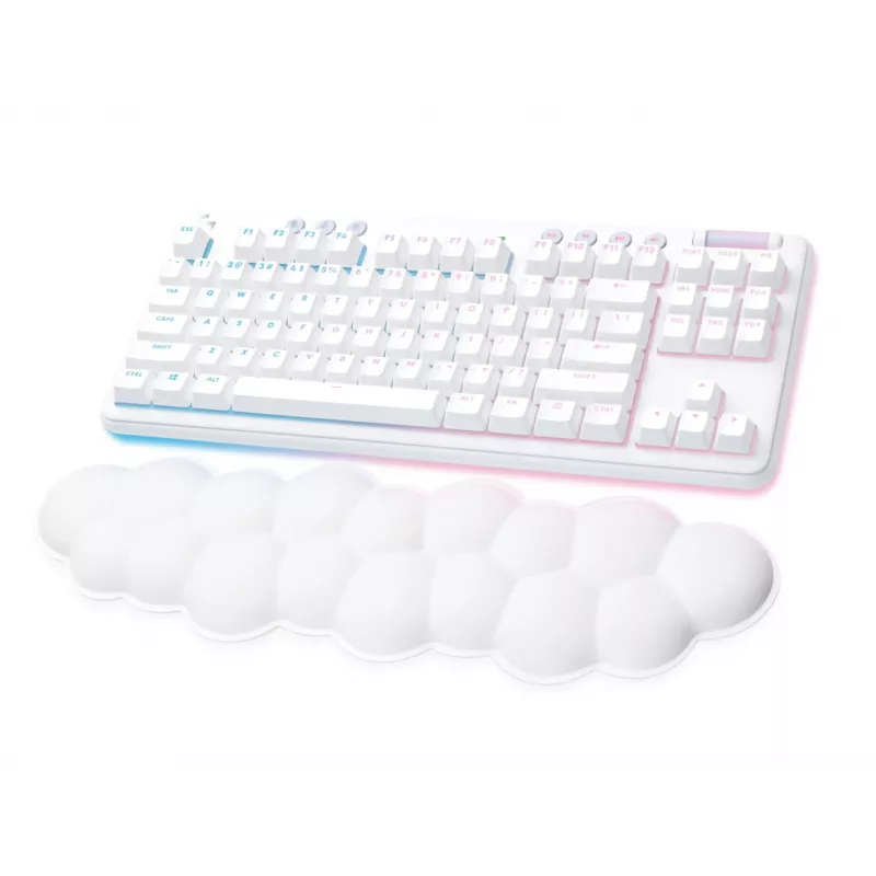 Logitech G715 bezvadu spēļu tastatūra - pelēkbalta - Francijas - Centrālā (920-010459)