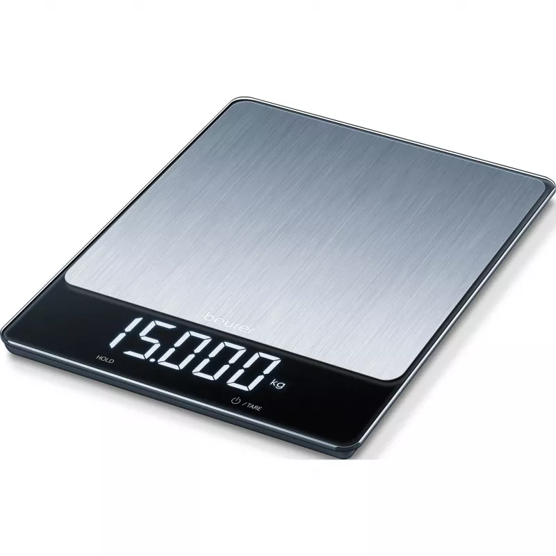 Virtuves svari Beurer KS 34 XL nerūsējošais tērauds, ietilpība 5 kg, precizitāte 1 g