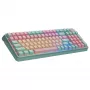 Tastatūra Cooler Master MK770 mehāniskā, USB + RF bezvadu + Bluetooth, QWERTY franču, 99 taustiņi, RGB, tirkīza