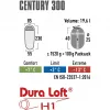 Mūmijas guļammaiss High Peak Century 300 Poliesteris Pelēks Sarkans 230 cm