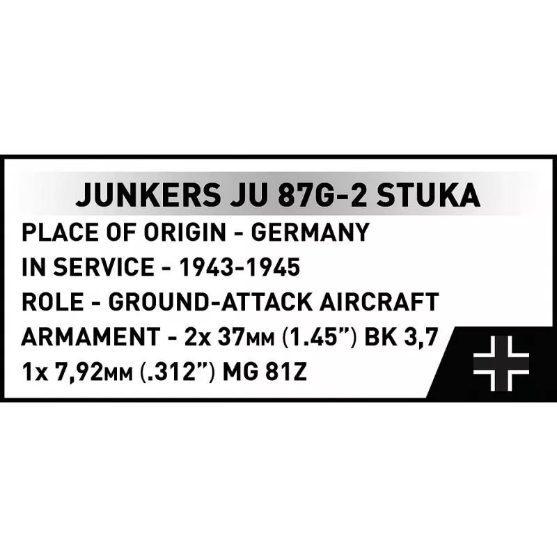 Konstrukciju komplekts Cobi Blocks Junkers JU 87G-2 Stuka 571 gab. modeļa komplekts