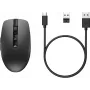 HP 710 Uzlādējama Bezskaņas Pele, Piemērota abām rokām, RF Bezvadu + Bluetooth, 3000 DPI, Melna