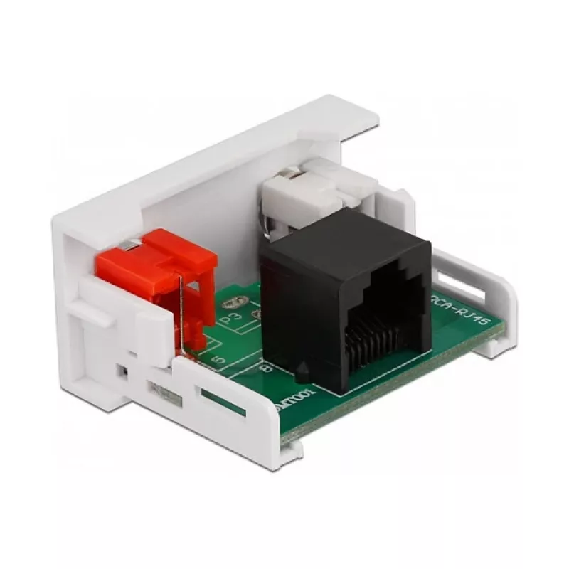 DeLOCK Easy 45 modulis 2 x RCA ligzda uz RJ45 ligzdu ports 22.5 x 45 mm