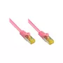 RJ45 komutācijas kabelis with Cat.7 instaliacinis kabelis and Latch Protection (RNS®), S/FTP, PiMF, bezhalogēna, 600 MHz, OFC, fuksīna, 1 m, Good Connections® (8070R-010M)