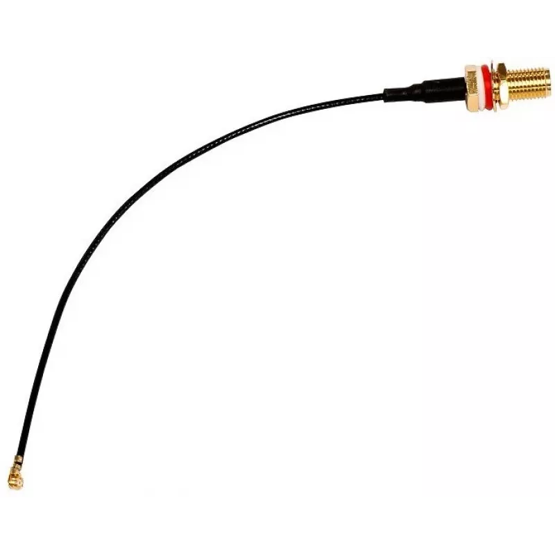 Koaksiālais kabelis MikroTik ACSMAUFL SMA Female taisns 1m Melns