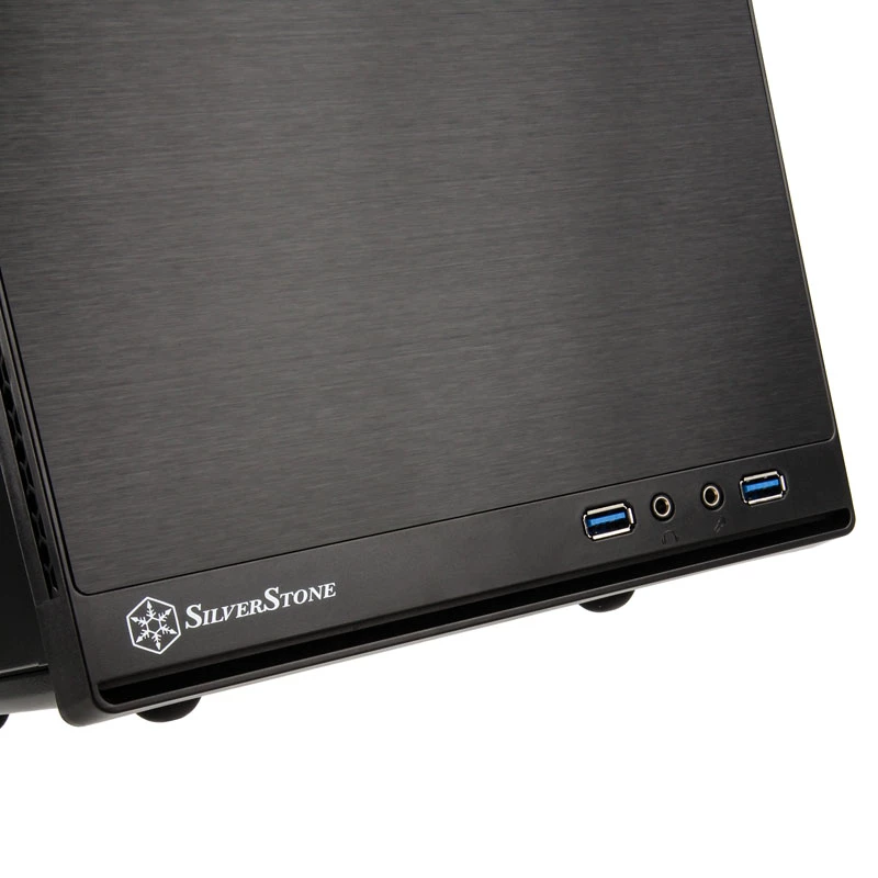 SilverStone SUGO 13 - Desktop - Mini-DTX - bez barošanas bloka (AT / PS/2) - Melns - USB/Audio (SST-SG13B-Q)