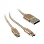 Akasa AK-CBUB42-12GL USB kabelis 1,2 m USB 2.0 USB A USB C/Micro-USB B zelta (AK-CBUB42-12GL)