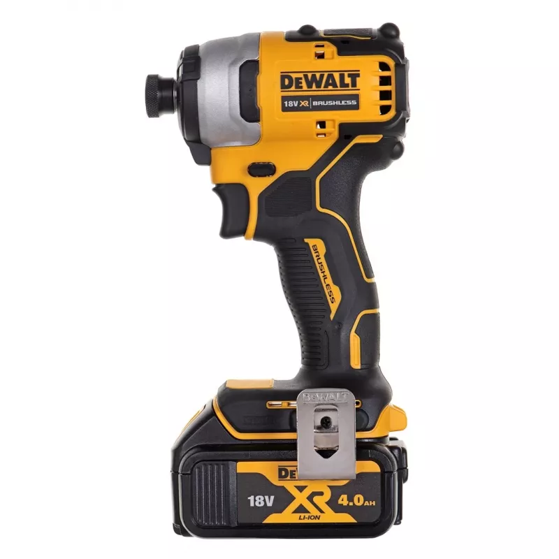 Bezvadu elektroinstrumentu komplekts DeWalt DCK2062M2T — 18V, DCD709 urbis + DCF809 1/4 collu triecienskrūvgriezis, 2×4,0Ah baterijas, TSTAK II kaste