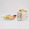 Ariete 155 Design 2 Slice Toaster ar sviestmaižu turētājiem, 6 grauzdēšanas līmeņi, 810 W, nerūsējošā tērauda korpuss, noņemama drupatu paplāte, pasteļbēšs