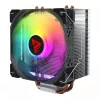 CPU dzesētājs SAVIO SAVGCOVORTEXX2ARGB ar 4 siltuma caurulēm, 120 mm ARGB ventilatoru, melns