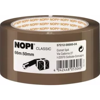 Iepakošanas lente Tesa NOPI Pack Classic 66 m × 50 mm, brūna
