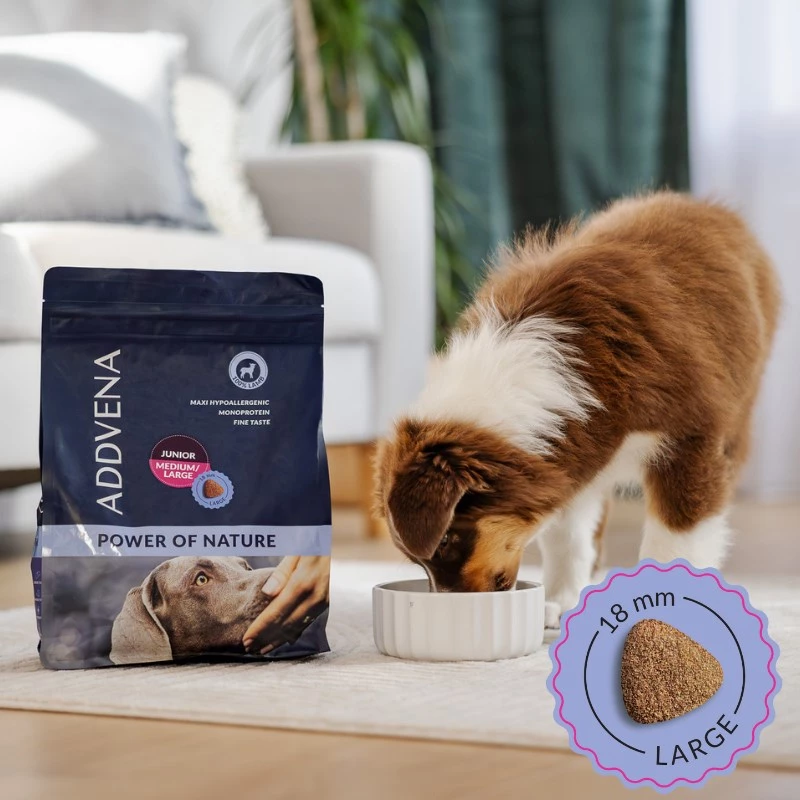 ADDVENA Power of Nature Junior Medium/Large Lamb - sausā suņu barība - 2,5kg