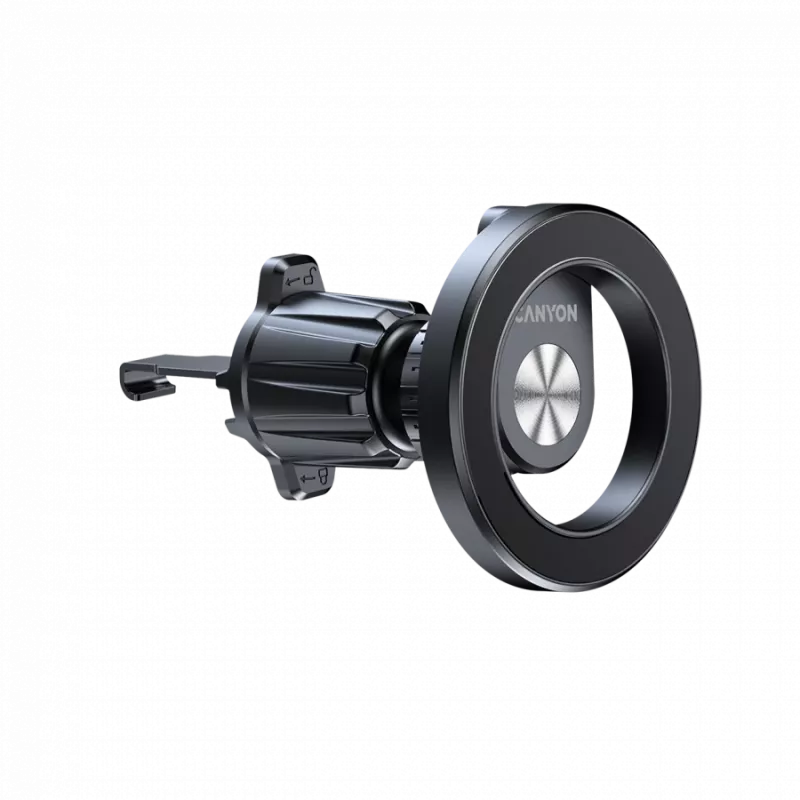 CANYON Magnētiskais auto turētājs OnGrip 12 piesūceknis + ventilācijas atvere Melns