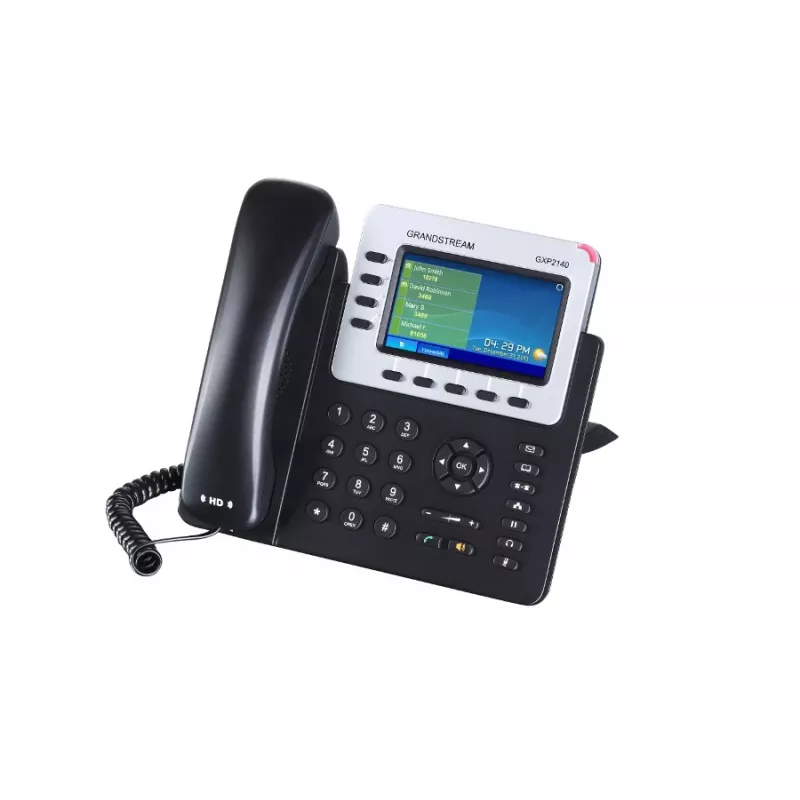 Grandstream Networks GXP-2140 IP telefons Melns 4 līnijas TFT