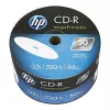 VERBATIM CD-R 52x 700MB apdrukājami diski — 50 gab. iepakojums