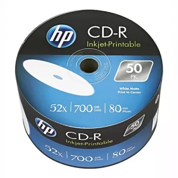 VERBATIM CD-R 52x 700MB apdrukājami diski — 50 gab. iepakojums