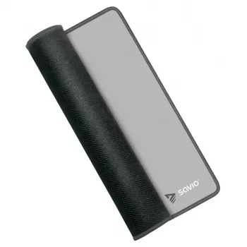 Spēļu peles paliktnis SAVIO Turbo Dynamic S — pelēks, 250×250 mm, 2 mm biezs, sašūtas malas, neslīdoša gumijas pamatne