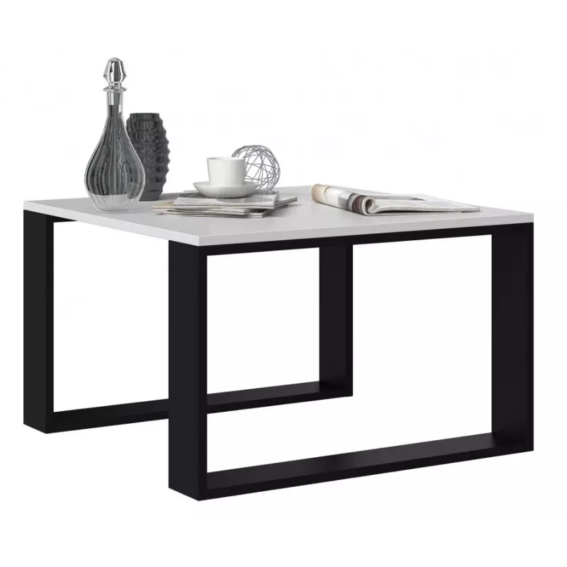 MODERN MINI table 67x67x40 cm Balts/Melns