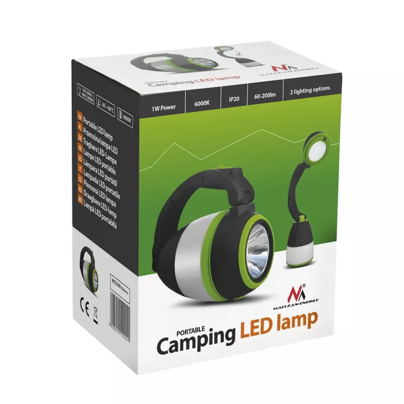 Uzlādējama LED kempinga lampa MACLEAN MCE298 3W pārnēsājama, ar USB barošanu, kompakta
