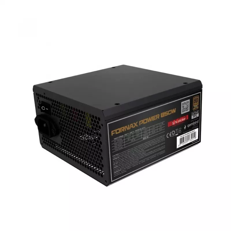 Barošanas bloks 850W aktīvais PFC 12 cm ventilators 80+Bronze industriāls