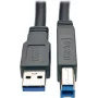 25 pēdu USB 3.0 SuperSpeed aktīvais atkārtotāja kabelis A tēviņš-B tēviņš 25 - USB kabelis - USB B tipa tēviņš