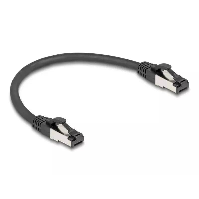 Tīkla kabelis DeLOCK 80566 RJ-45 Cat8.1 0,25 m Melns