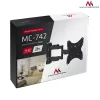 Sienas televizora stiprinājums MACLEAN MC-742 42 collu (106,7 cm), slīpums -12°/+12°, VESA 75x75–200x200, maks. slodze 30 kg, melns