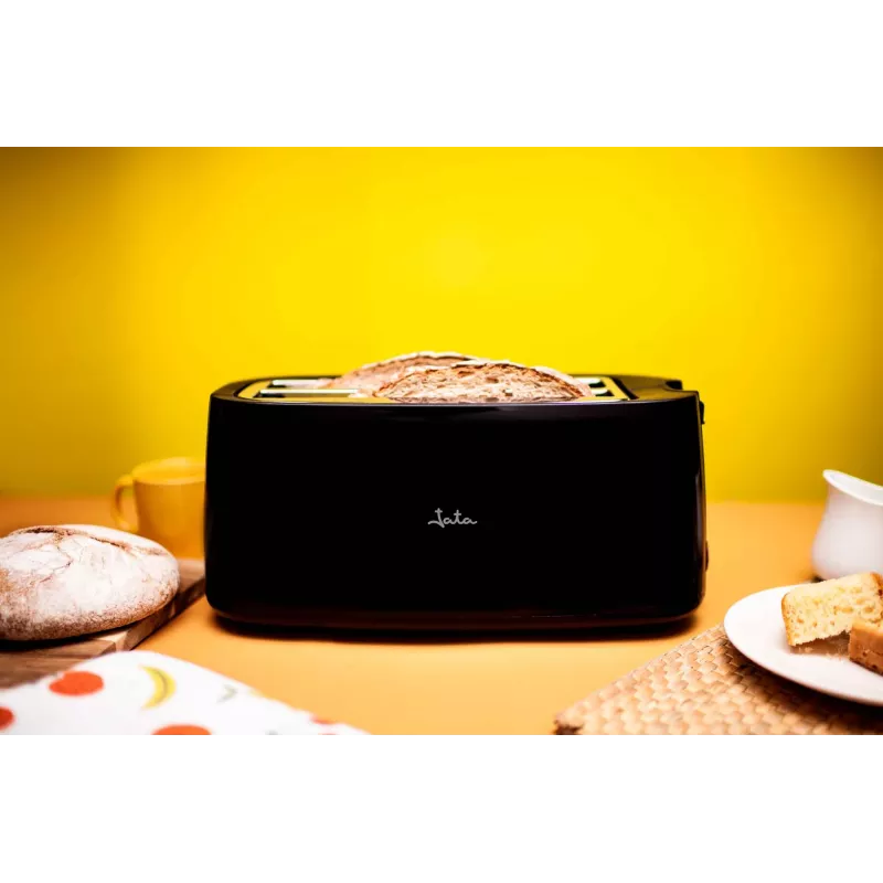 Tosteris Jata JETT1585 2-šķēlīšu 1400 W melns pogas grozāmais 230 V spraugas platums 25 cm spraugas dziļums 3 cm