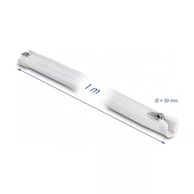Pītais apvalks DeLOCK 20822 1 m x 30 mm balts