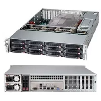 Servera korpuss Supermicro CSE-826BAC12-R1K23LPB Rack Melns 1200 W