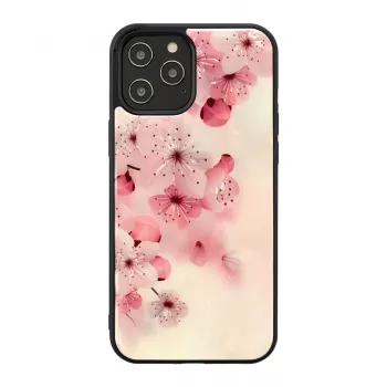 Aizsargājošs tālruņa maciņš iKins Apple iPhone 12 Pro Max — ķiršu ziedu dizains