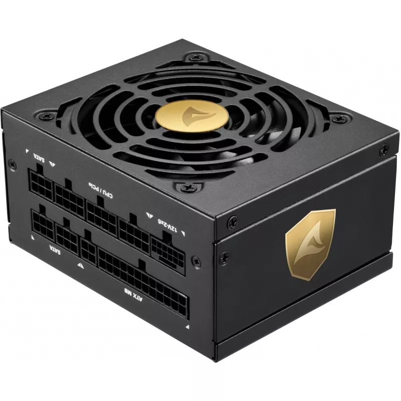 750W Sharkoon Rebel P20 SFX 750W (melns, 1x 12 kontaktu augstsprieguma savienotājs, 2x PCIe, kabeļu pārvaldība, 750 vati)