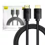 Baseus High Definition Series HDMI 2.1 kabelis, 8K 60Hz, 3D, HDR, 48Gbps, 2m (melns)