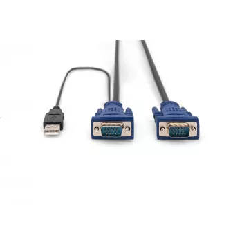 KVM kabelis USB Digitus DS-19232 3m PS/2