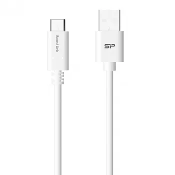 USB kabelis Silicon Power Boost Link PVC LK10AC 1m USB A USB C Balts