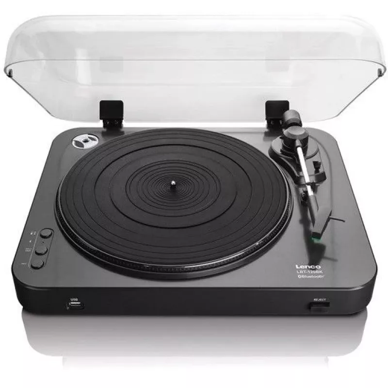 Siksnas piedziņas audio atskaņotājs Lenco LBT-120BK melns, pusautomātisks