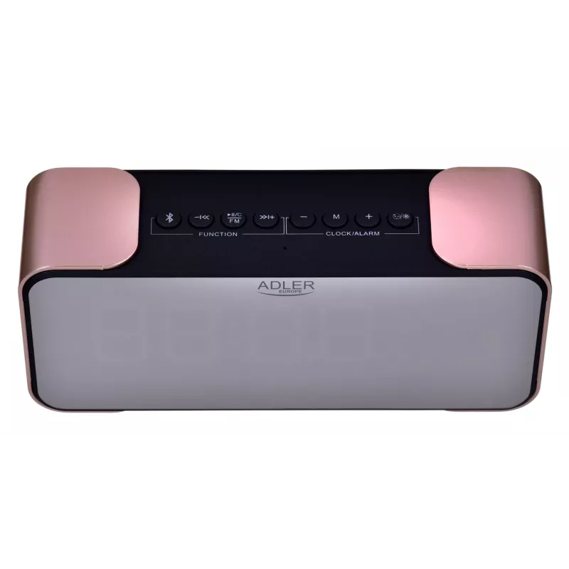 Digitālais modinātājpulkstenis Adler AD 1190CR — LED displejs, FM radio, Bluetooth, SD atskaņotājs, 2600 mAh baterija