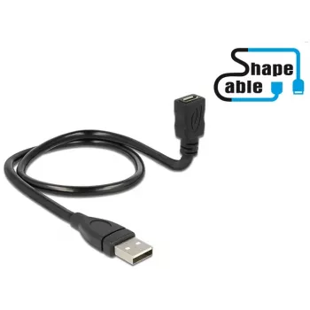 USB kabelis DeLOCK 0,5 m USB2.0-A/USB2.0 Micro-B